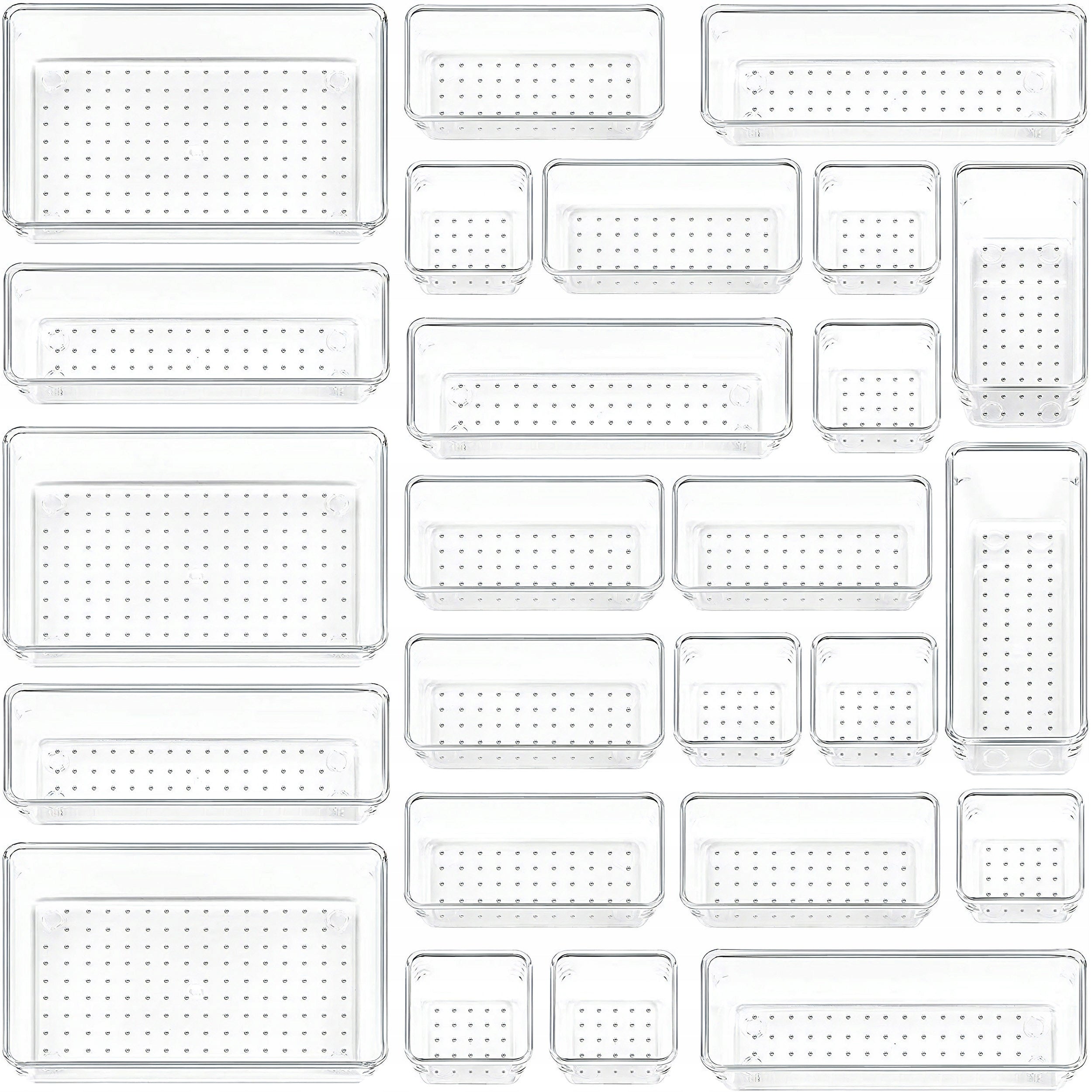 DRAWER ORGANIZERS FOR COSMETICS TRANSPARENT SET OF 25 PIECES Manufacturer code 5908119853843