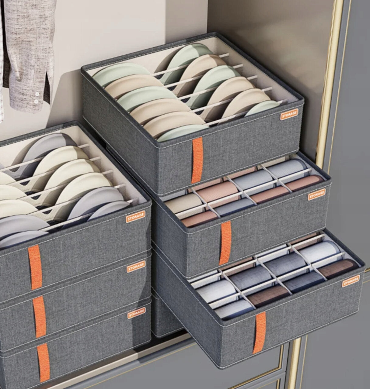 DRAWER Organizer for UNDERWEAR SOCKS CLOTHES CLOSET PANTS LARGE Kind drawer organizer