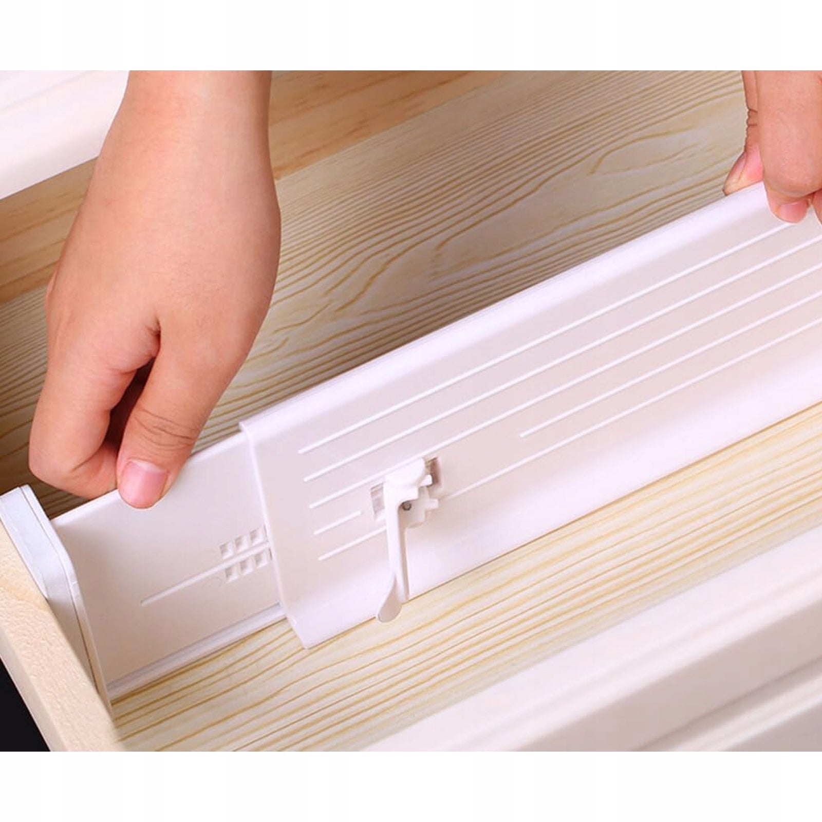 DRAWER SEPARATORS ADJUSTABLE COMPARTMENT LENGTHS SET OF PIECES WHITE ABS Manufacturer code SEPARATORY DO SZUFLAD STREFAZAKUPÓW