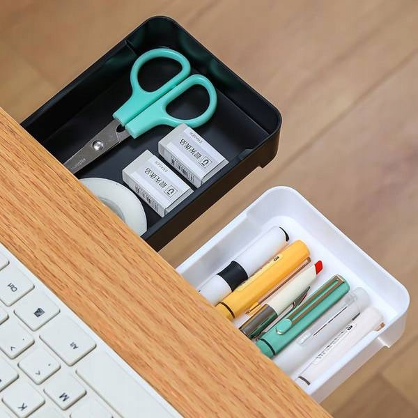 DRAWER UNDER THE DESK, SELF-ADHESIVE, BLACK 20x10x3cm Brand no brand