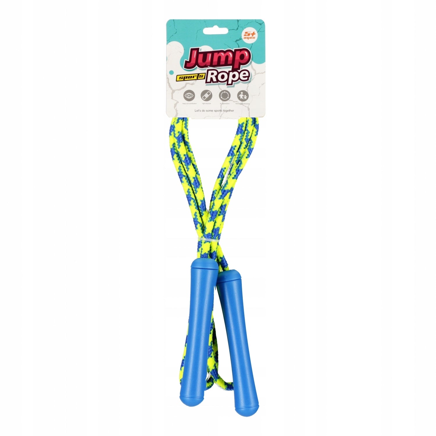 DRAWSTRING JUMP ROPE colorful, skipping rope for children length 224 cm 6987
