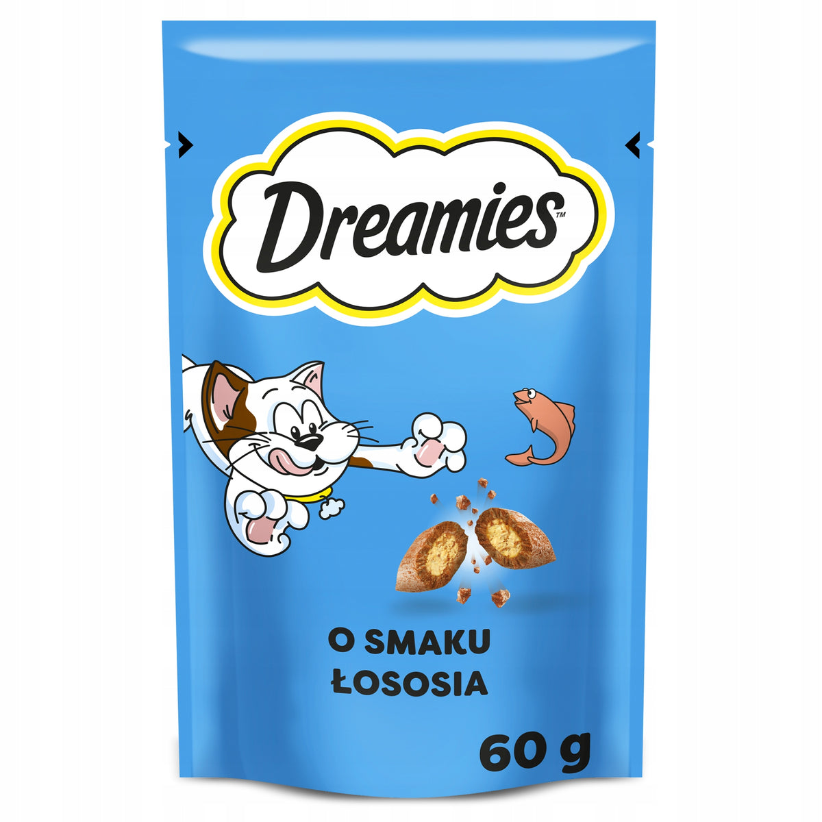 DREAMIES CRUNCHY CAT TREATS FLAVORS WITH SALMON 6X60G (360G) Brand Dreamies