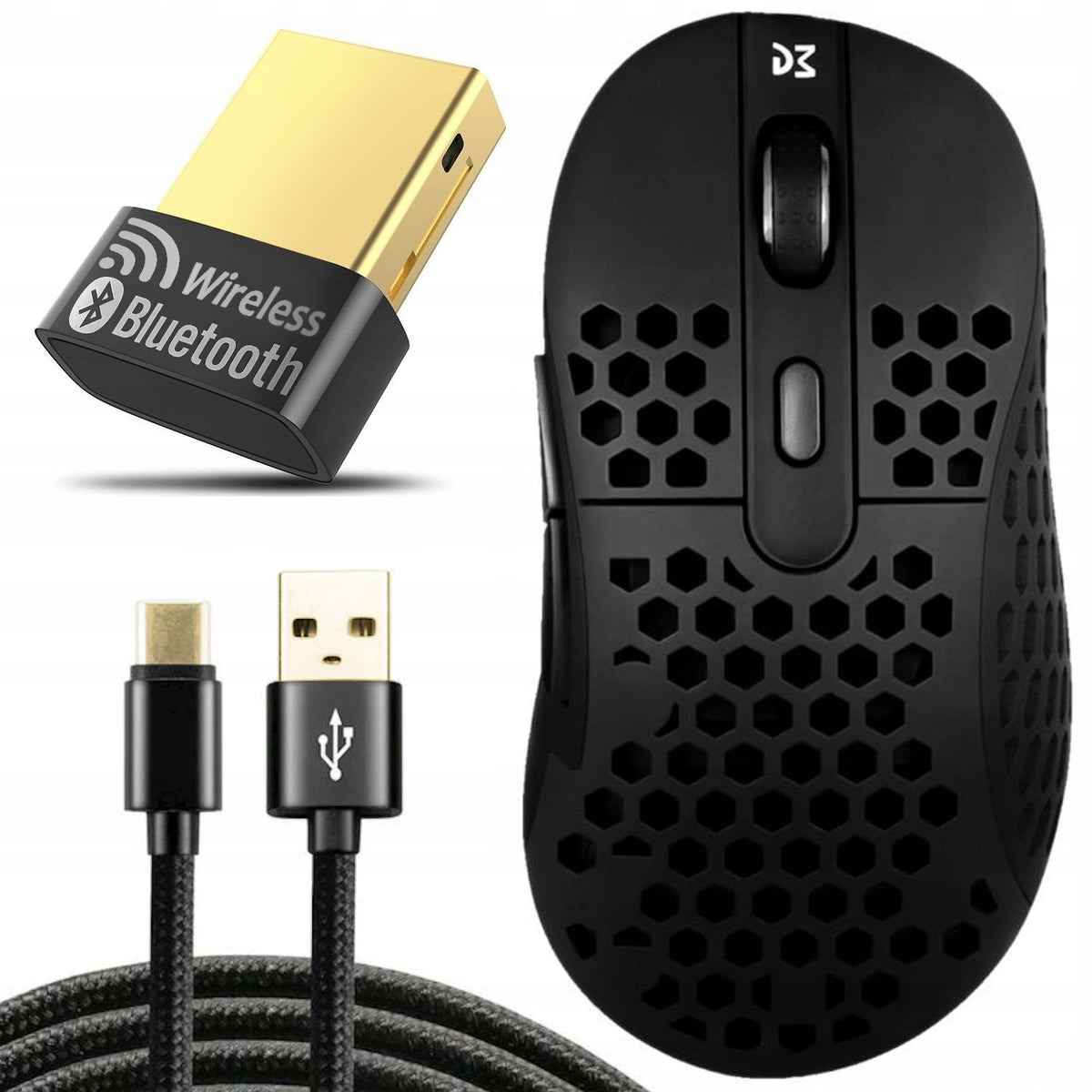DREAMMACHINES DM6 Holey Trio Gaming BT USB Mouse