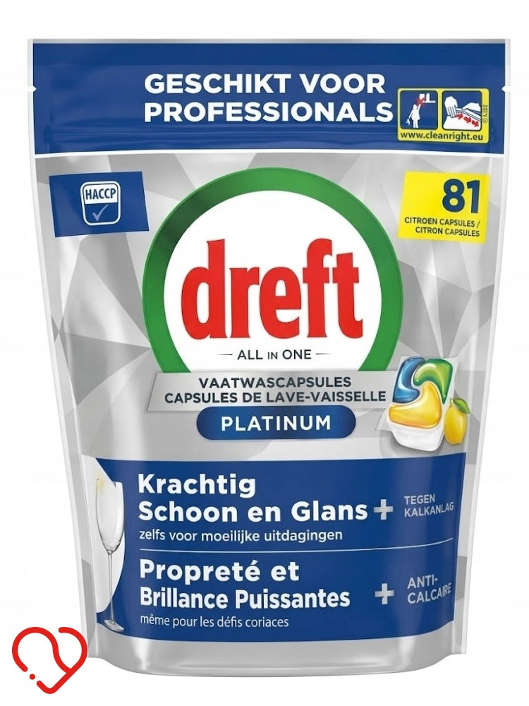 DREFT PLATINUM DISHWASHER TABLETS 81 PACK LEMON