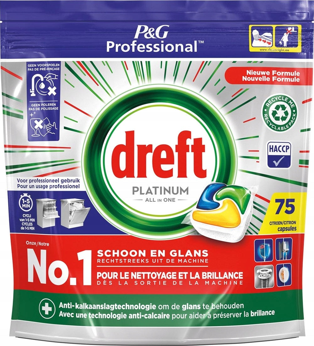 DREFT PLATINUM Dishwasher Capsules 75 Pieces