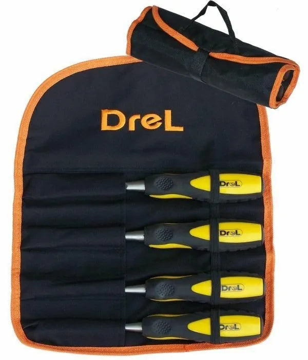 DREL CARPENTRY CHISEL FLAT FOR WOOD CARPENTRY CHISEL SET 4PCS. Handle type other