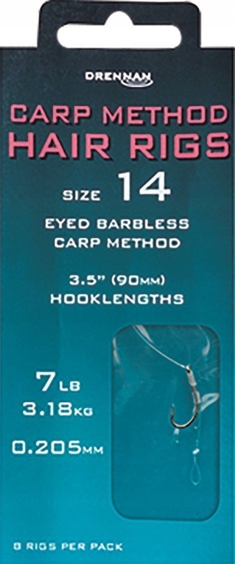 DRENNAN CARP METHOD LEADERS WITH HAIR NO.12