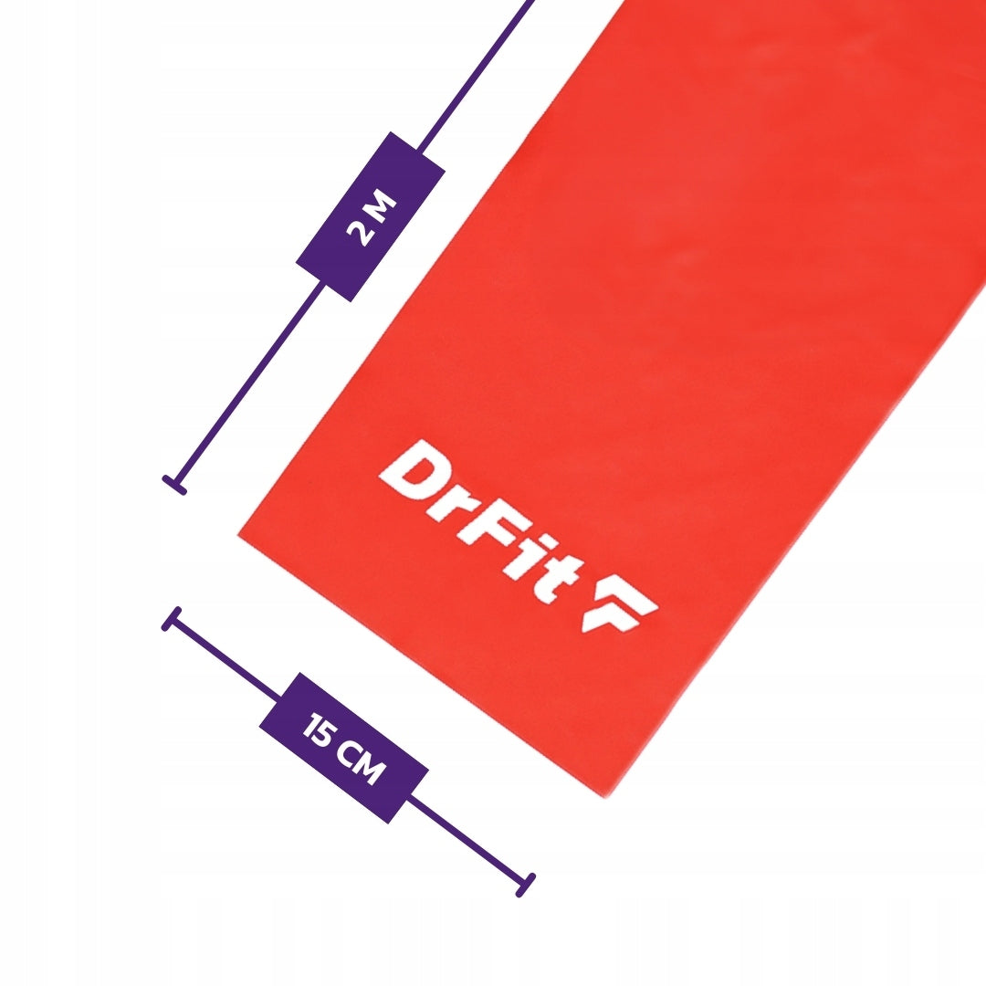 DRFIT TAPE FOR REHABILITATION AND EXERCISE RESISTANCE LATEX RUBBER 2,2 KG Manufacturer code GUMA OPOROWA DO ĆWICZEŃ LATEKSOWA CZERWONA