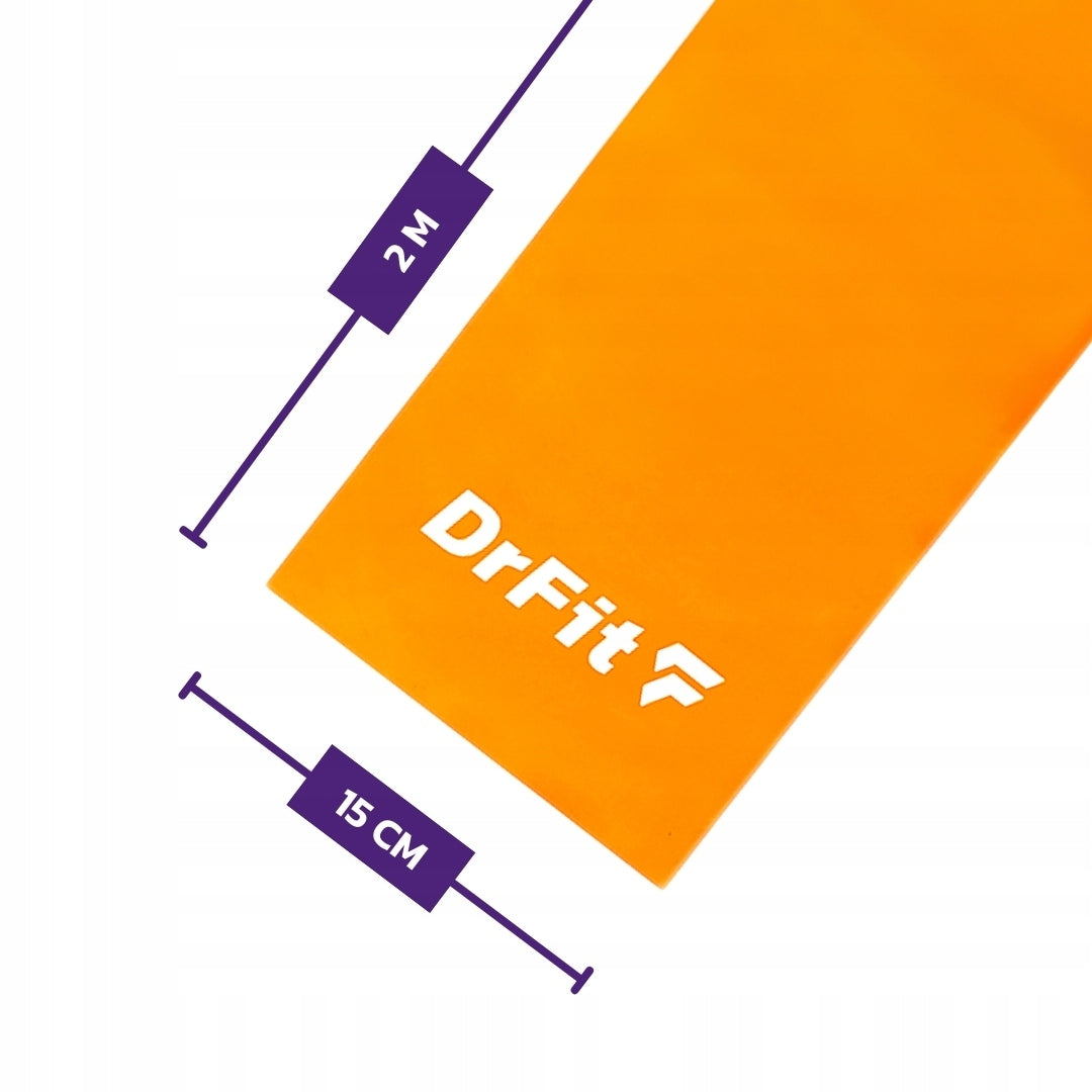 DRFIT TAPE FOR REHABILITATION AND EXERCISE RESISTANCE LATEX RUBBER 3,6 KG Manufacturer code GUMA OPOROWA DO ĆWICZEŃ LATEKSOWA POMARAŃCZ