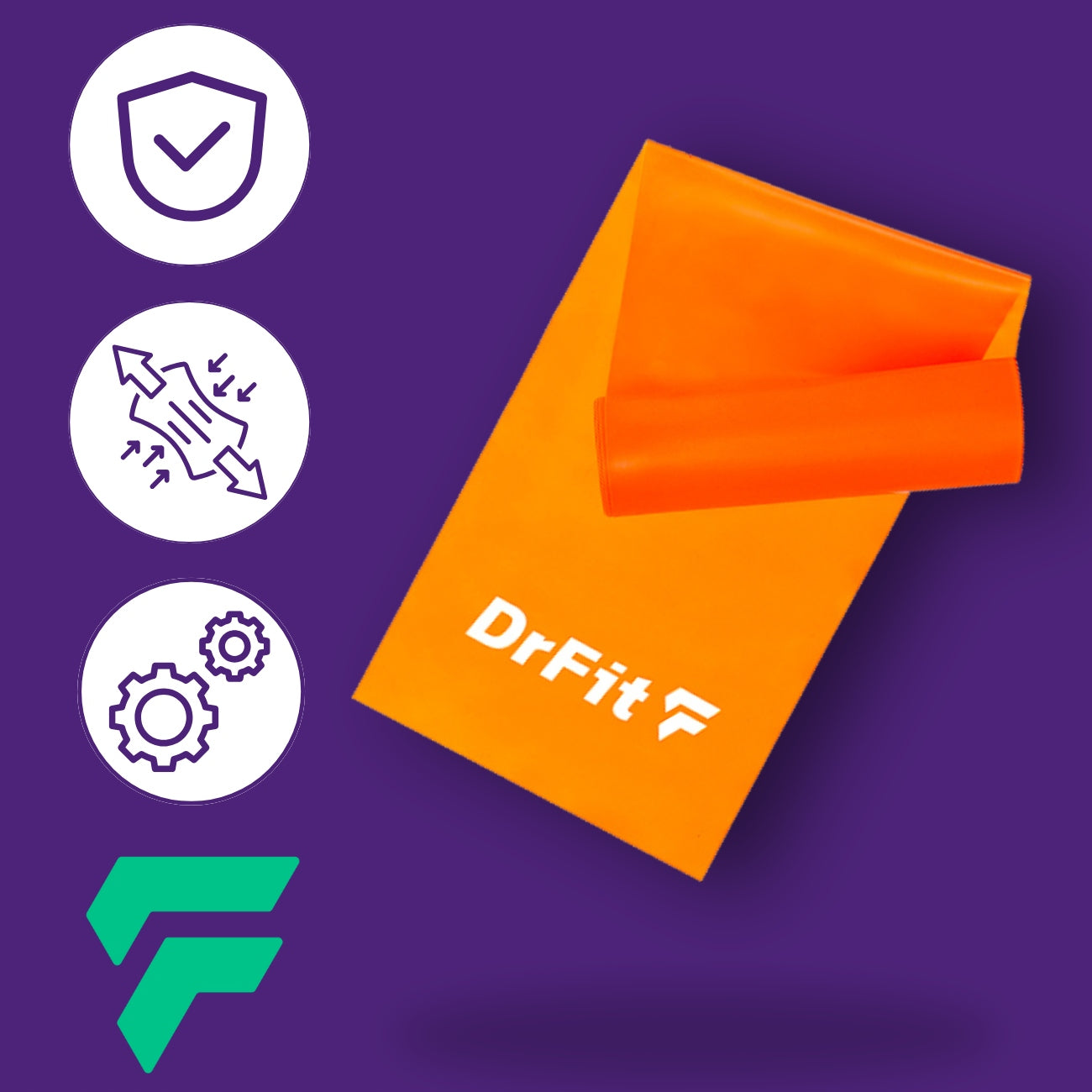 DRFIT TAPE FOR REHABILITATION AND EXERCISE RESISTANCE LATEX RUBBER 3,6 KG Packaging status original