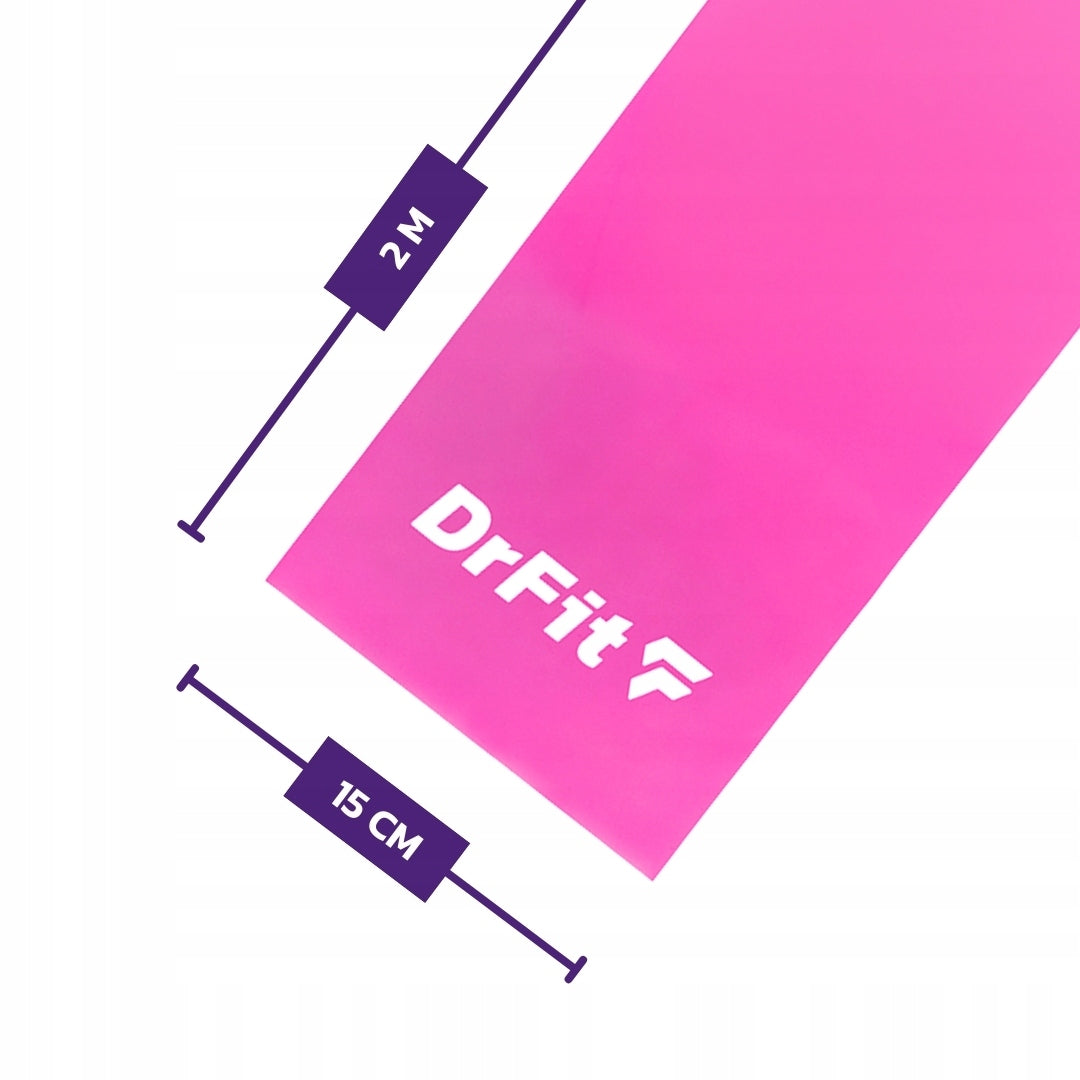 DRFIT TAPE FOR REHABILITATION AND EXERCISE RESISTANCE LATEX RUBBER 5,4 KG Manufacturer code GUMA OPOROWA DO ĆWICZEŃ LATEKSOWA RÓŻOWA