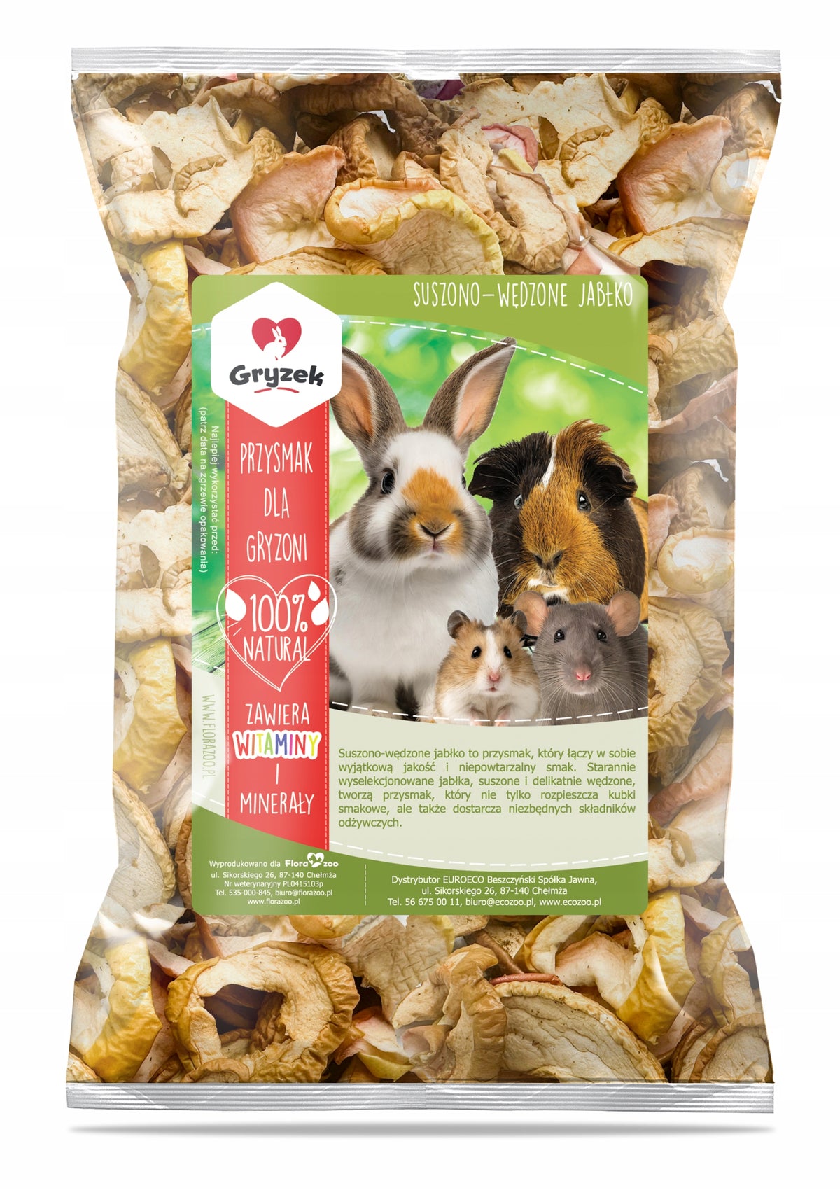 DRIED APPLES VITAMIN FOOD FOR RABBIT PIG RODENTS Brand Gryzek