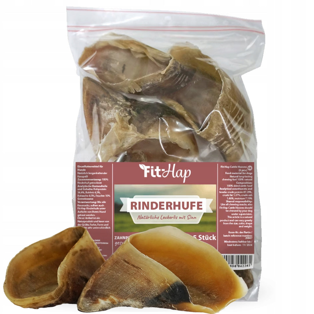 DRIED BEEF HOOFS Natural Treat for Dogs cdVet Fit-Hap Rinderhufe