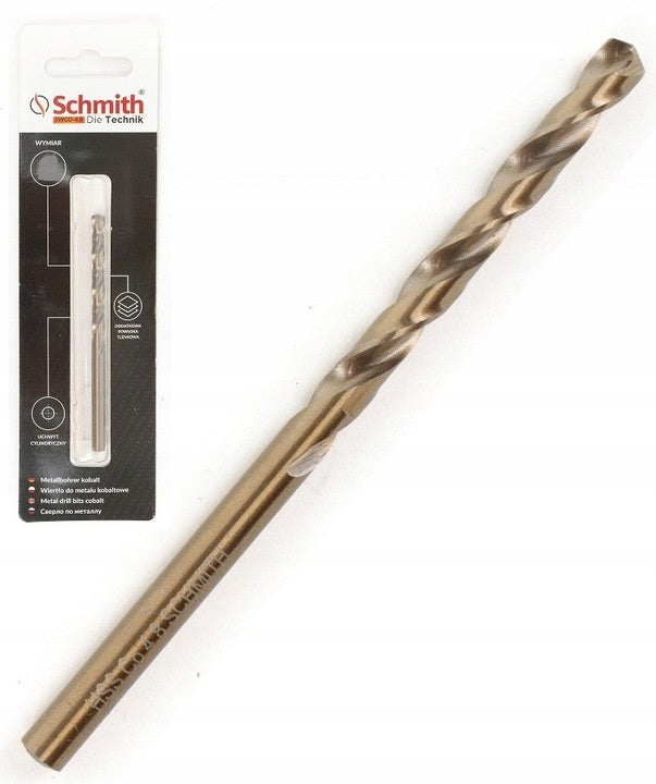 DRILL BIT FOR METAL COBALT 5mm HSS-CO FOR STEEL CAST IRON METAL STRONG SCHMITH