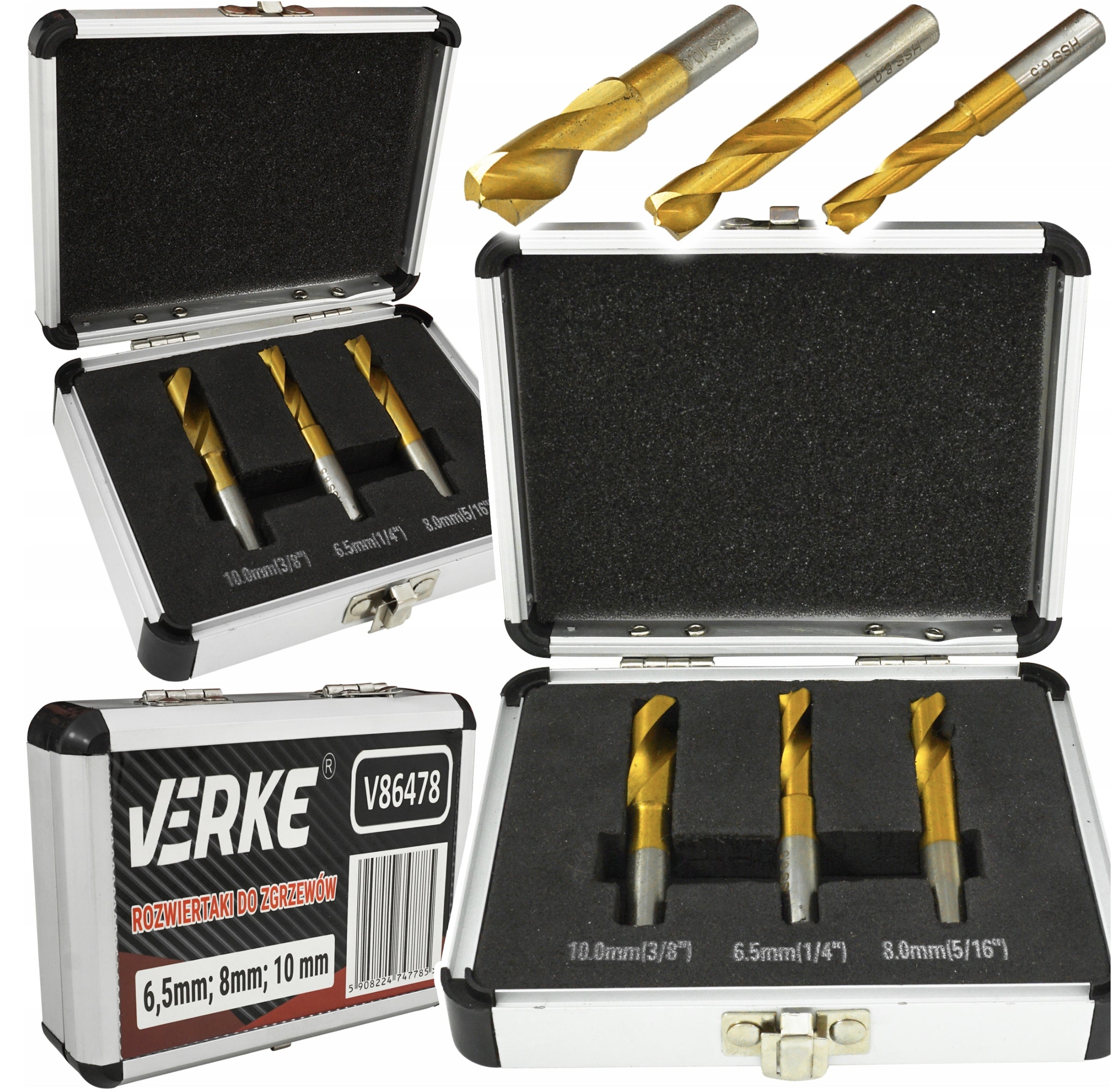DRILL BIT REAMERS FOR WELD SEALS SET OF 3 Brand Verke