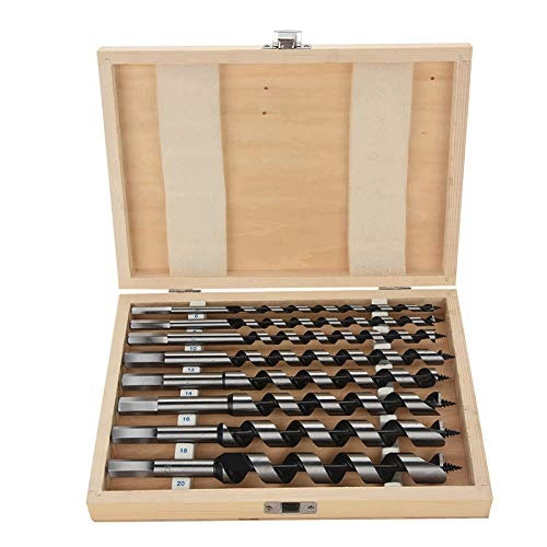 DRILL BITS SET OF 8 CARBON STEEL WOODEN HOUSING FOR DIYER Brand no brand