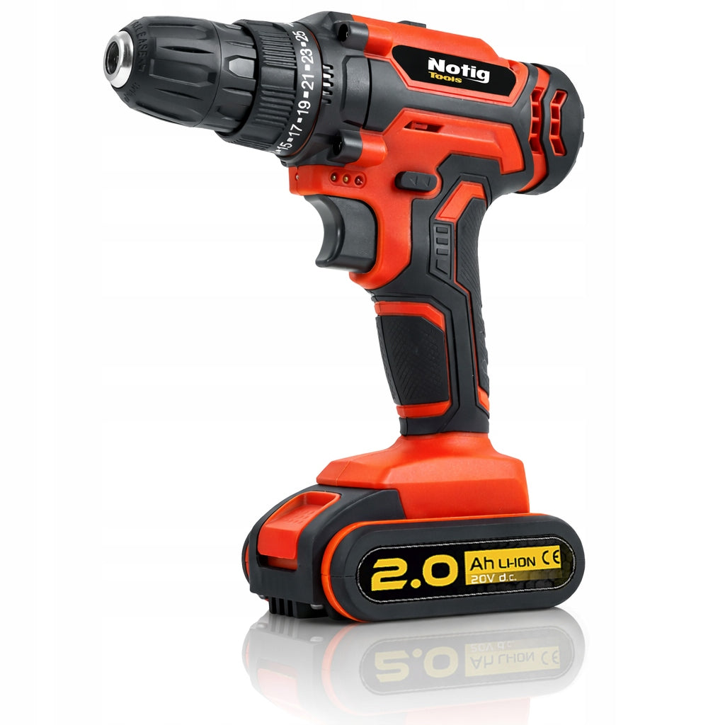 DRILL CORDLESS 20V Li-Lon 2x AKU 2 BATTERIES CHARGER Manufacturer code N4341