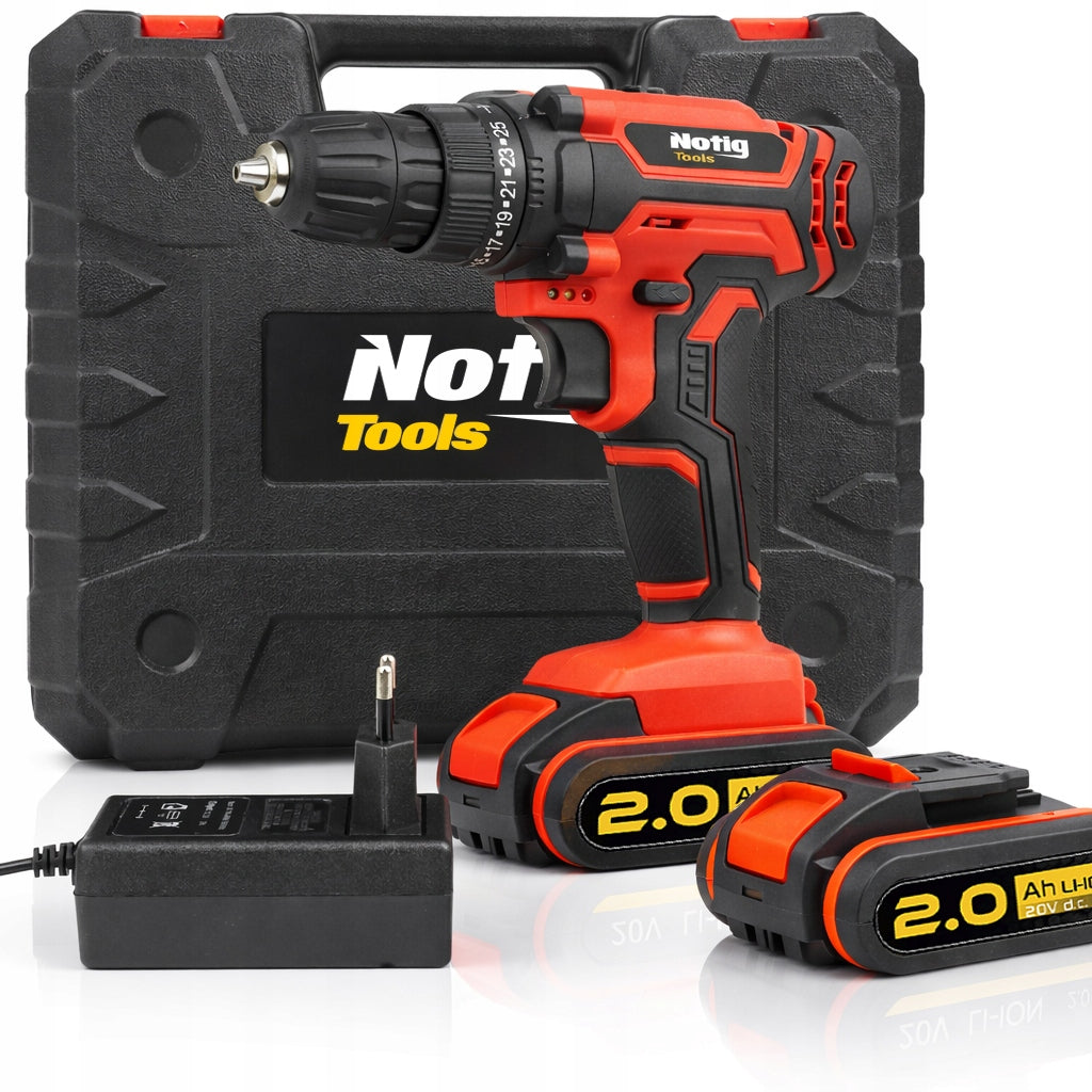 DRILL CORDLESS 20V Li-Lon 2x AKU 2 BATTERIES CHARGER Voltage (V) 20 V