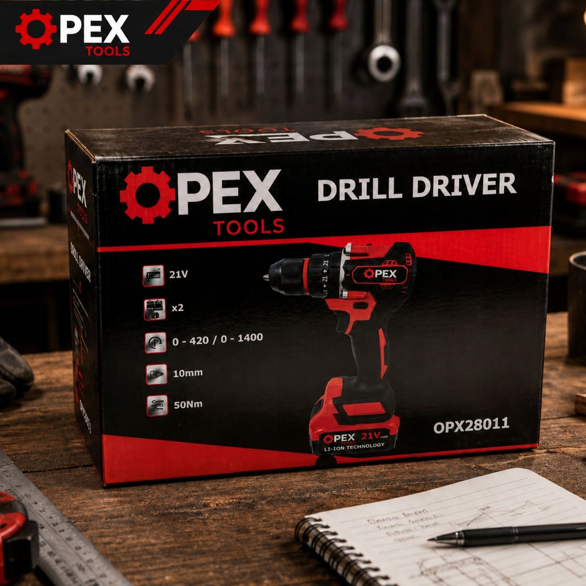 DRILL CORDLESS IMPACT DRIVER BRUSHLESS 2x BATTERY PRO Manufacturer code 28011