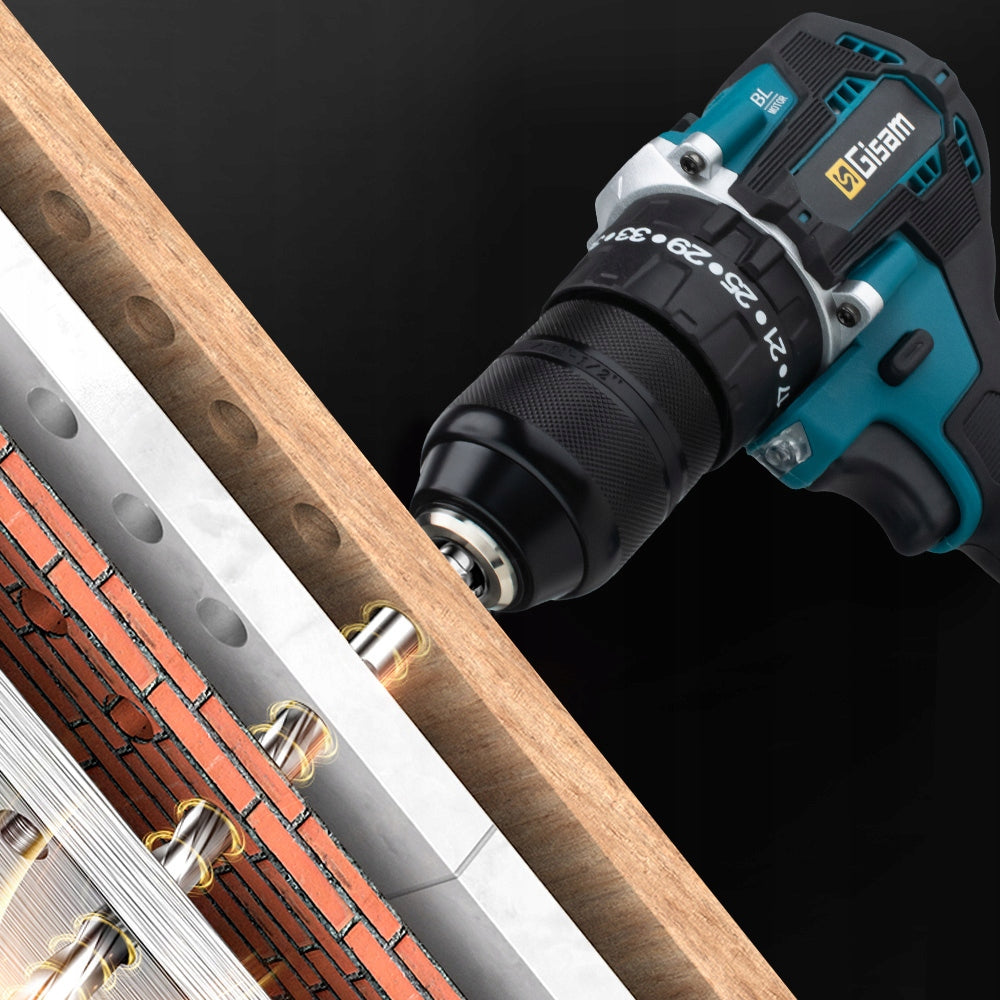 DRILL CORDLESS IMPACT DRIVER BRUSHLESS POWERFUL SCREWDRIVER SET SUITCASE Power supply rechargeable battery