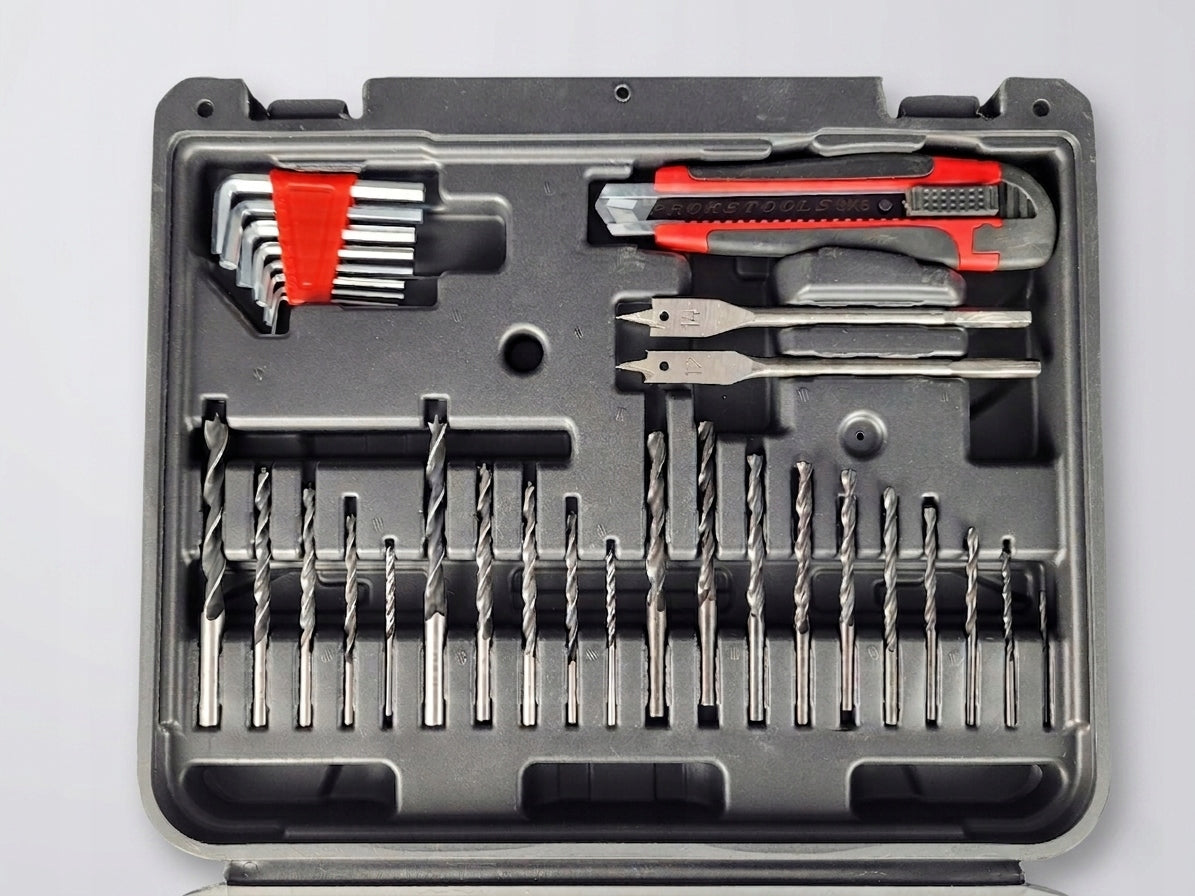 DRILL CORDLESS SCREWDRIVER 12V SET XXL 2xAKU SUITCASE STRONG SET Power supply rechargeable battery