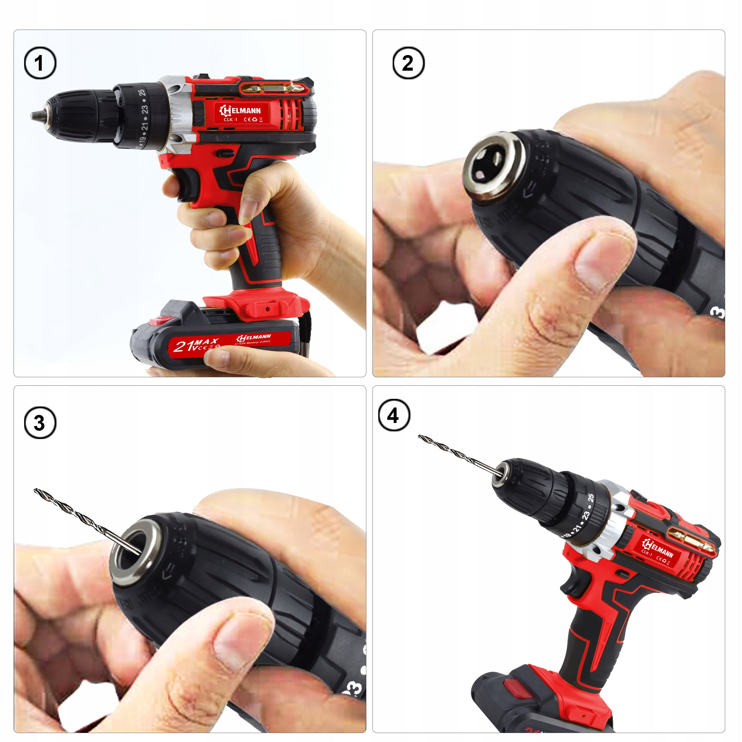 DRILL CORDLESS SCREWDRIVER 2AKU IMPACT STRONG 21V SCREWDRIVER SCREW DRIVER Voltage (V) 21 V