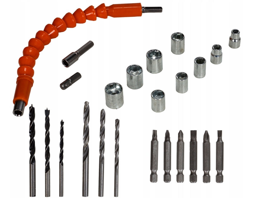DRILL CORDLESS SCREWDRIVER MEGA STRONG 36V SUITCASE 2AKU BIT SET Series MEISTER