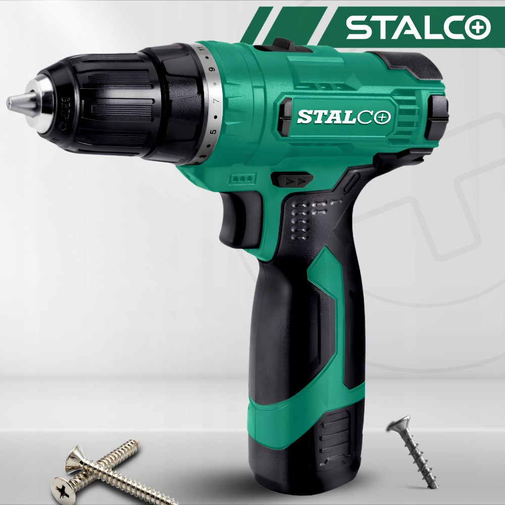 DRILL CORDLESS SCREWDRIVER POWERFUL BATTERY STALCO Brand Stalco