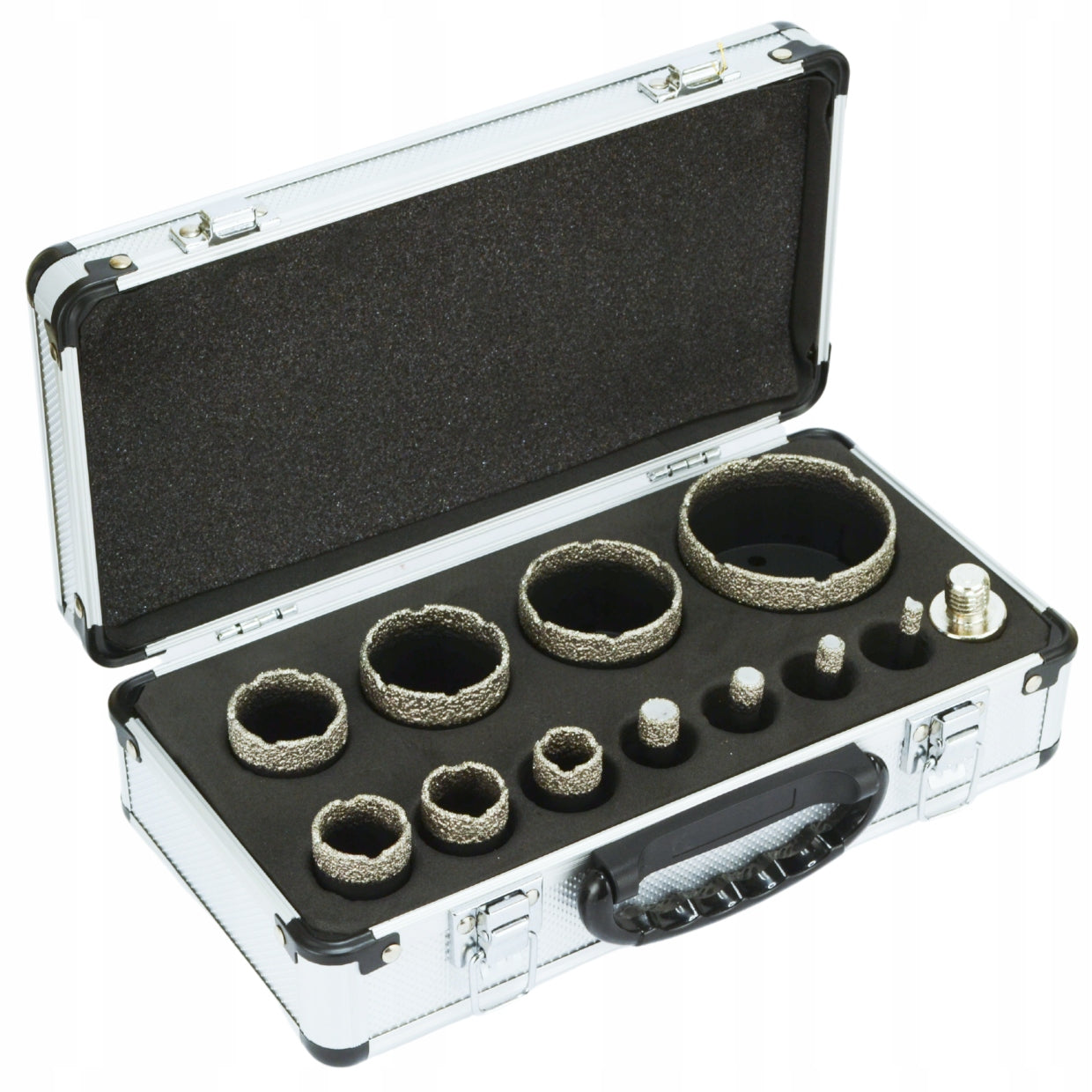 DRILL DIAMOND FORAMINIFERA FOR STONEWARE 6-68MM SET OF FORAMINIFERA IN CASE 12EL Purpose concrete bricks ceramics stone cement slabs drywall