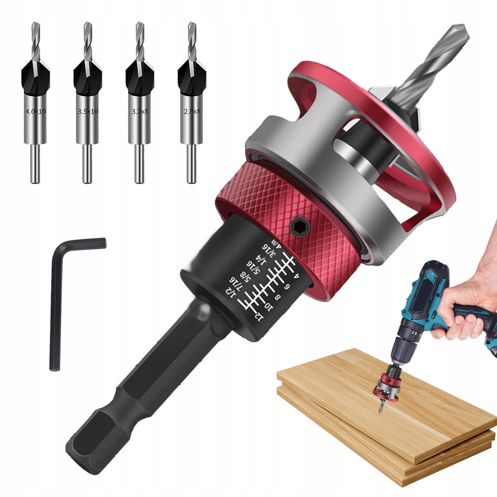 DRILL HSS-M2 WITH DEPTH LIMITER FOR WOOD RED-BLACK Packaging status original