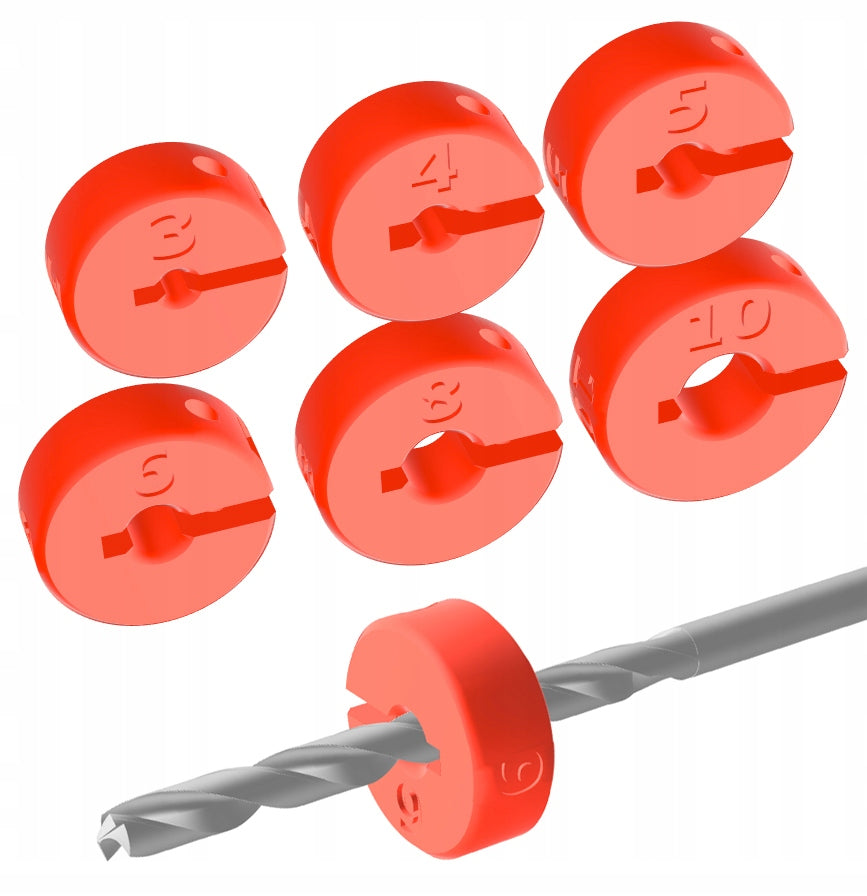 DRILLING DEPTH LIMITER 3mm,4mm,5mm,6mm,8mm,10mm- 6pcs EAN (GTIN) 5900145040273