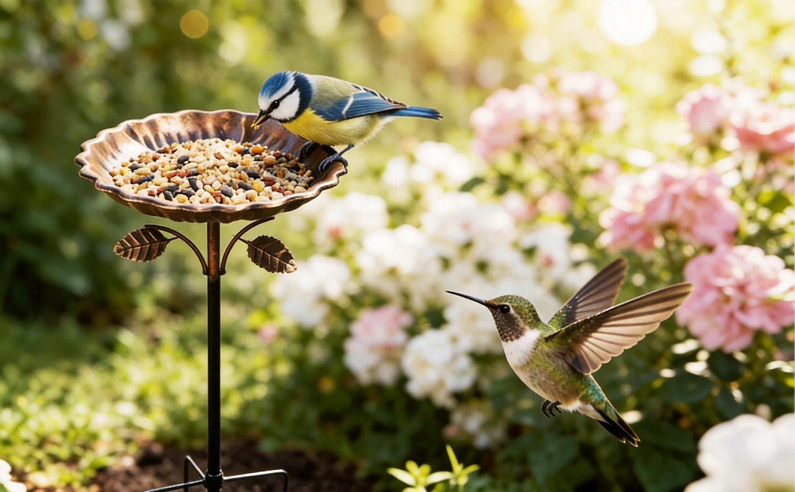 DRINKER BIRD FEEDER CAST IRON RUST RESISTANT STABLE BASE Packaging status original