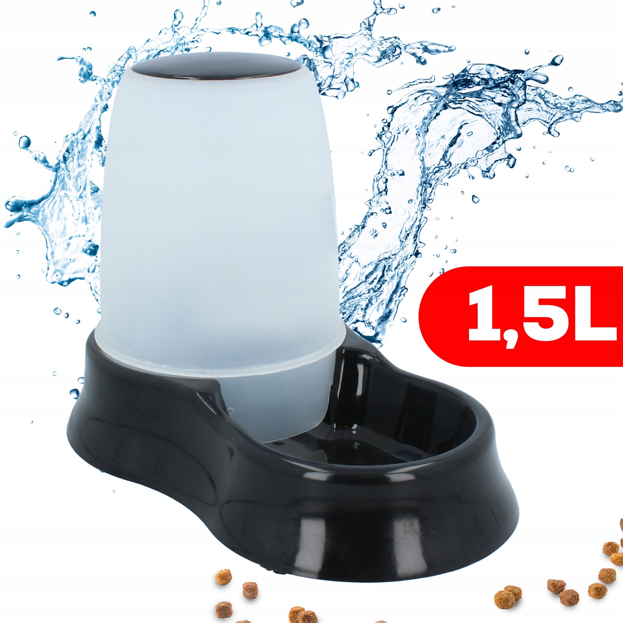 DRINKER FOR DOG 1,5 l BOWL CAT WATER FEEDING DISPENSER AUTOMATIC FEEDER J5 Capacity 1.5 l