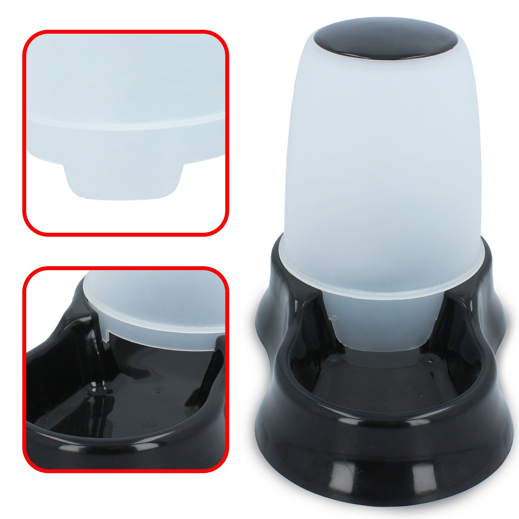 DRINKER FOR DOG 1,5 l BOWL CAT WATER FEEDING DISPENSER AUTOMATIC FEEDER J5 Color white