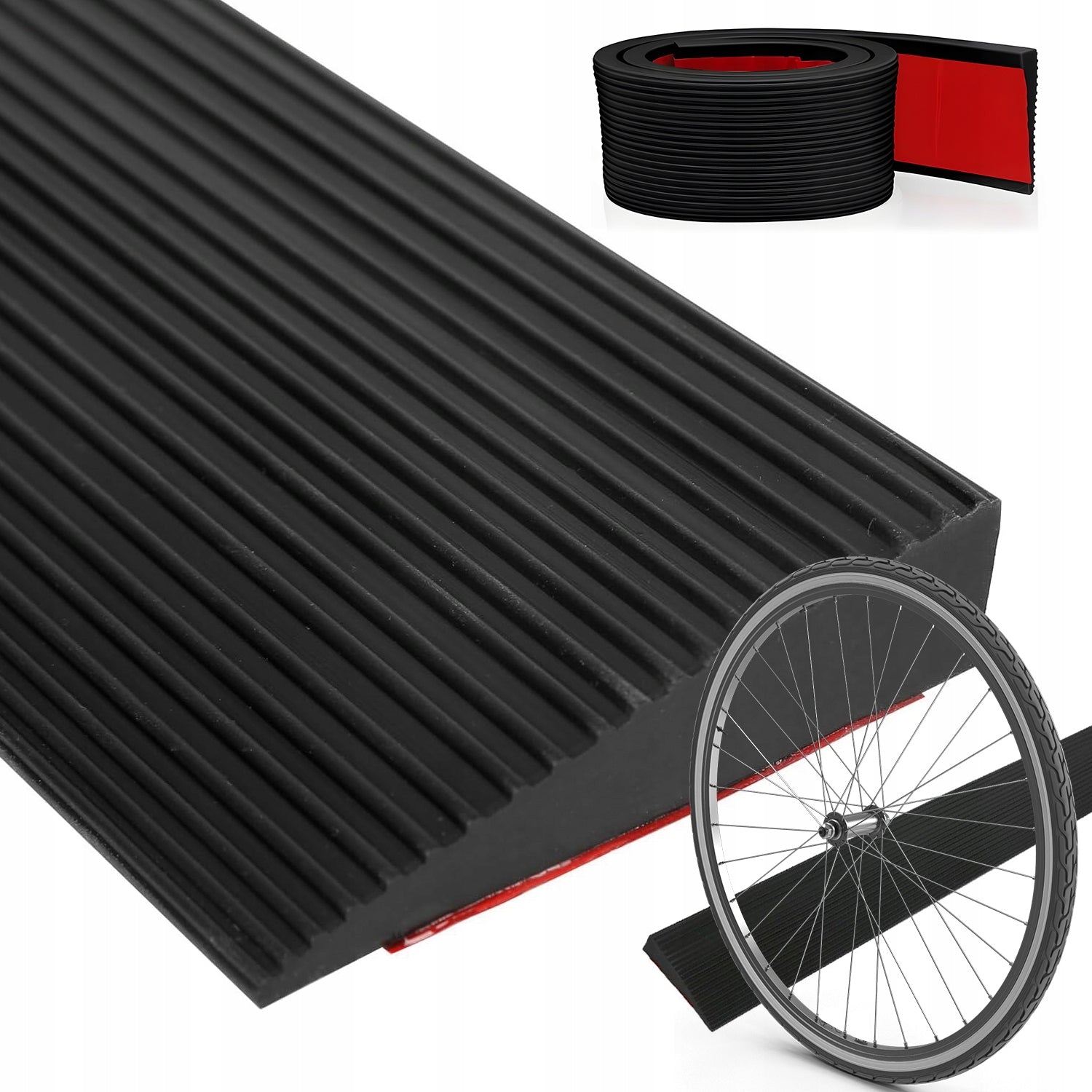 DRIVEWAY THRESHOLD RAMP FOR SELF-ADHESIVE CLEANING ROBOTS 150X8X3CM