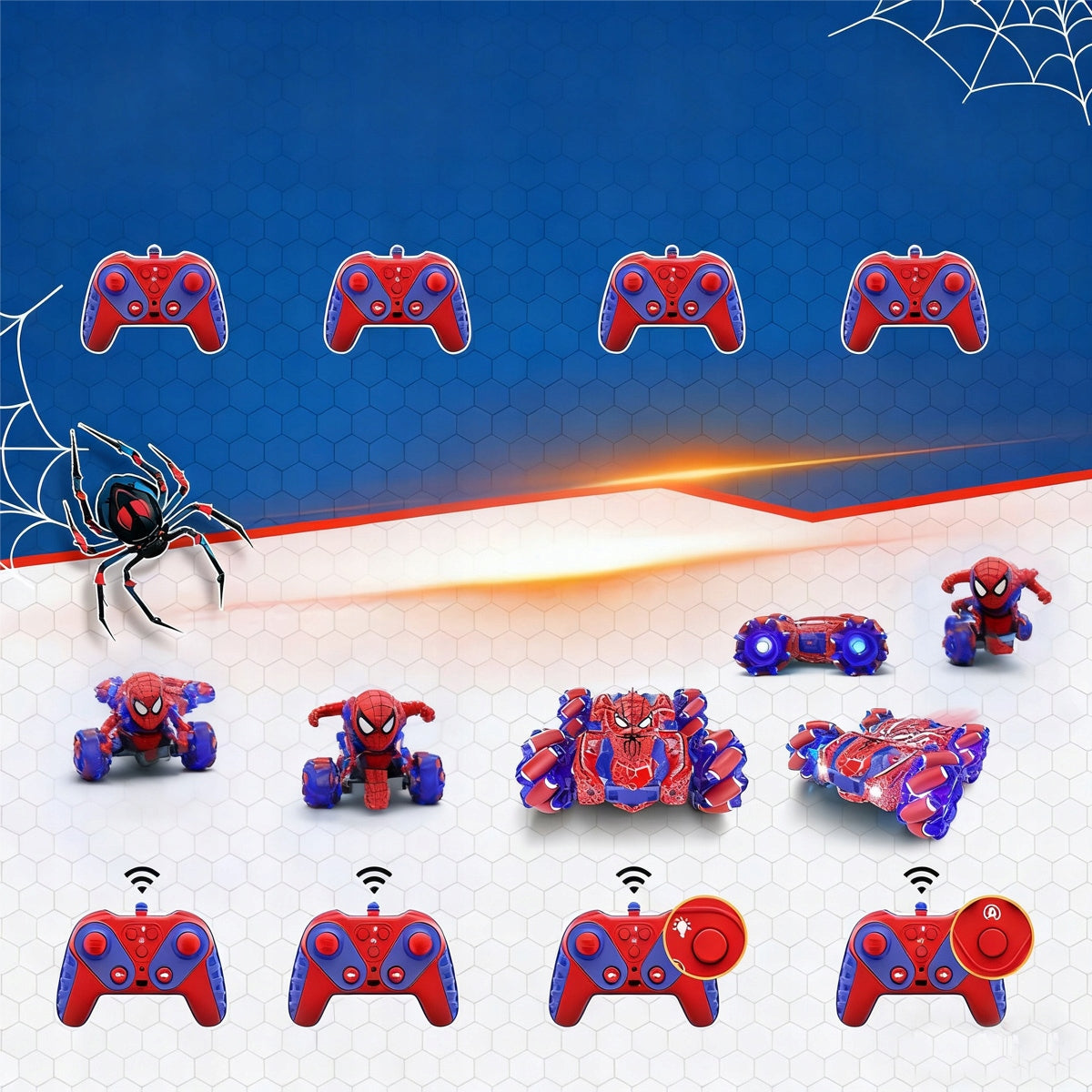 DRIVING CAR 360° SPIDERMAN REMOTE CONTROLLED REMOTE CONTROL 2,4 GHz Brand no brand