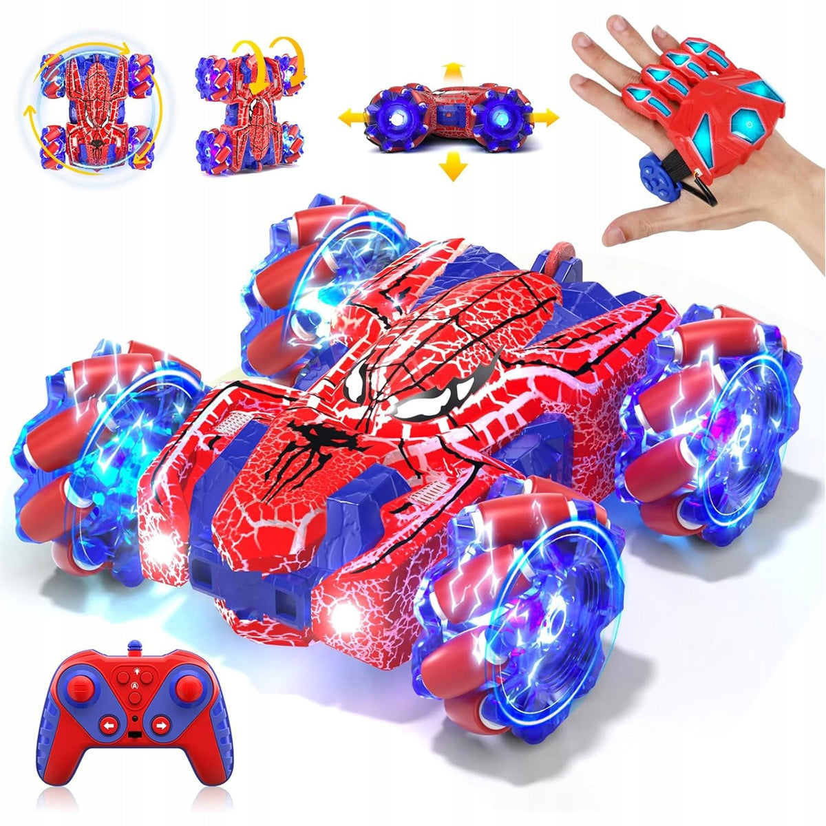 DRIVING CAR 360° SPIDERMAN REMOTE CONTROLLED REMOTE CONTROL 2,4 GHz