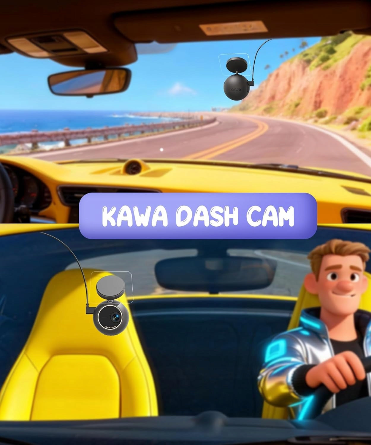 DRIVING RECORDER 2K MINI CAR CAMERA 360° WIFI VOICE CONTROL Manufacturer code 5905064349728
