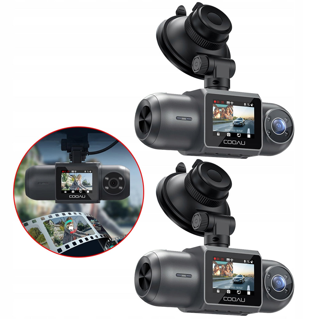 DRIVING RECORDER 4K WIFI GPS CAR CAMERA WITH WDR FUNCTION 2PCS