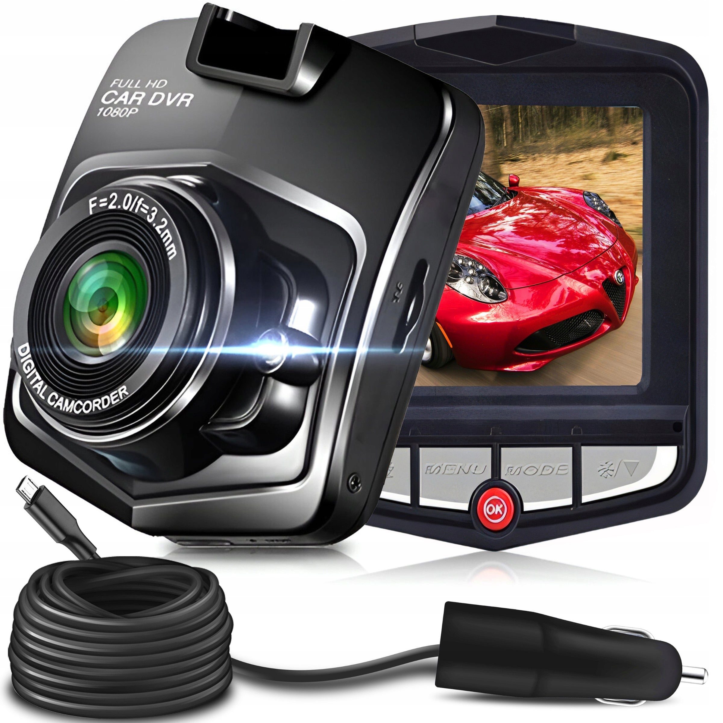 DRIVING RECORDER CAR CAMERA FULL HD 1080p CAMERA SPEAKER MICROPHONE