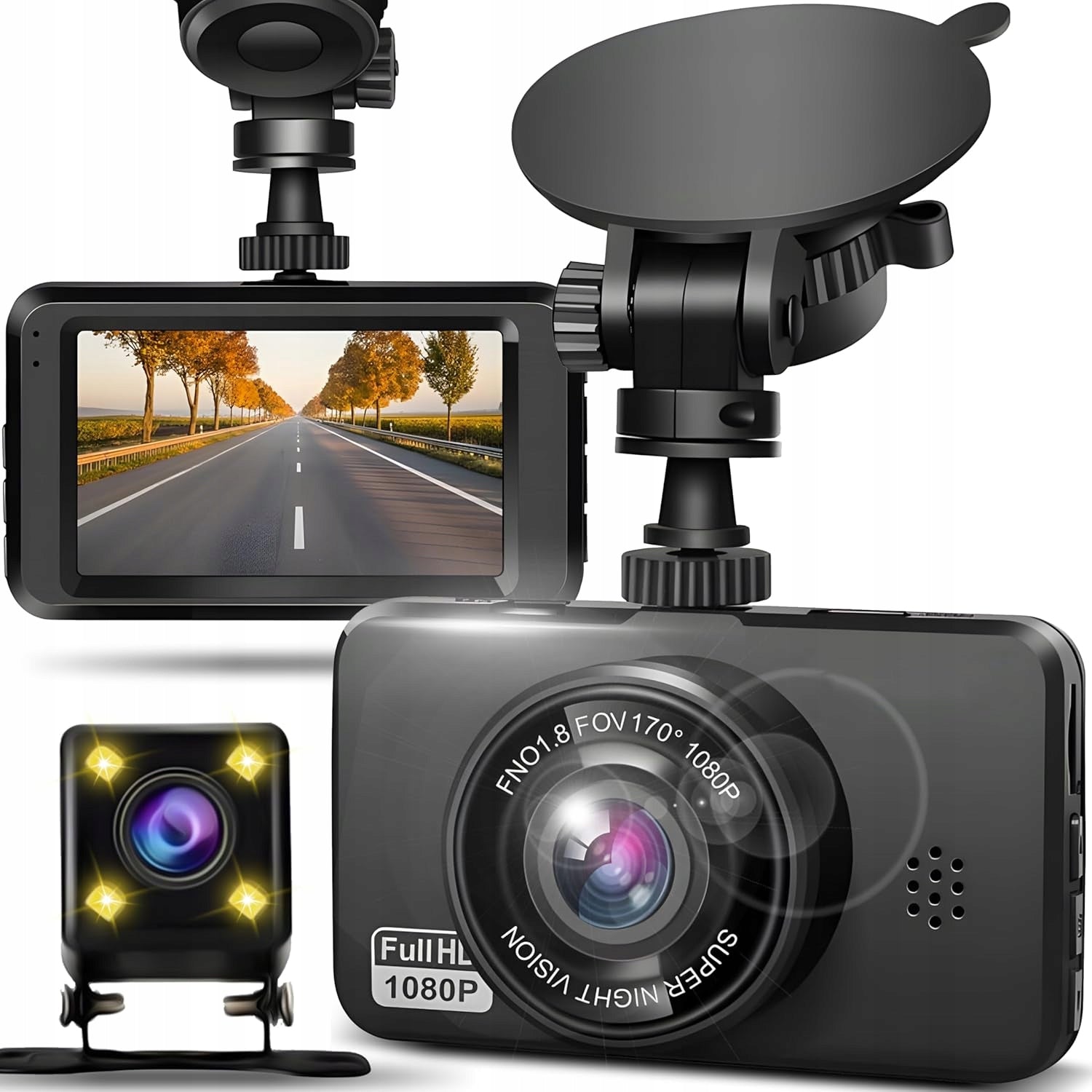 DRIVING RECORDER FULL HD CAR CAMERA FOR GLASS 120° G-SENSOR HDR USB