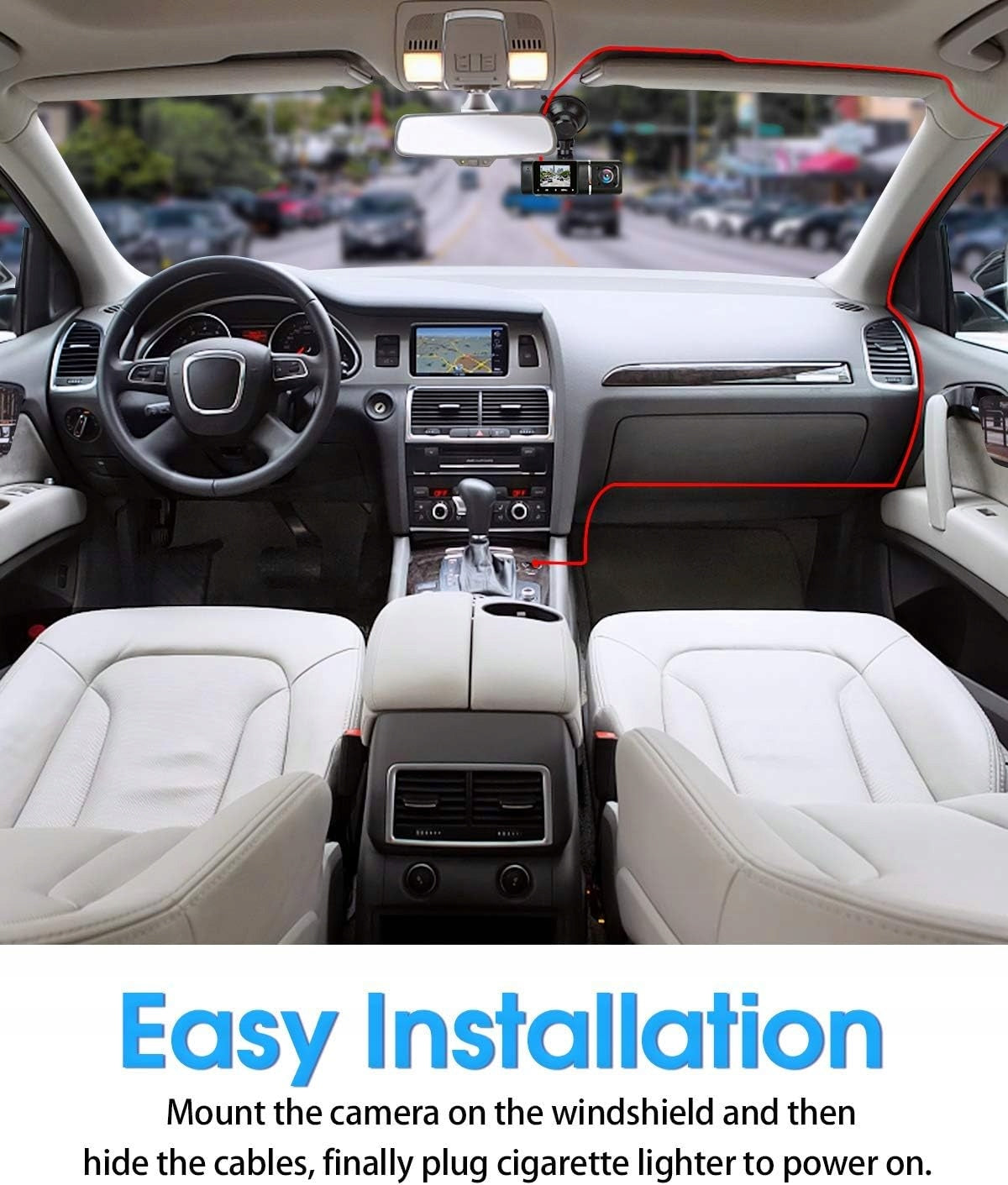 DRIVING RECORDER FULL HD CAR CAMERA FRONT + INTERIOR 310° IR Manufacturer code 5905064071087