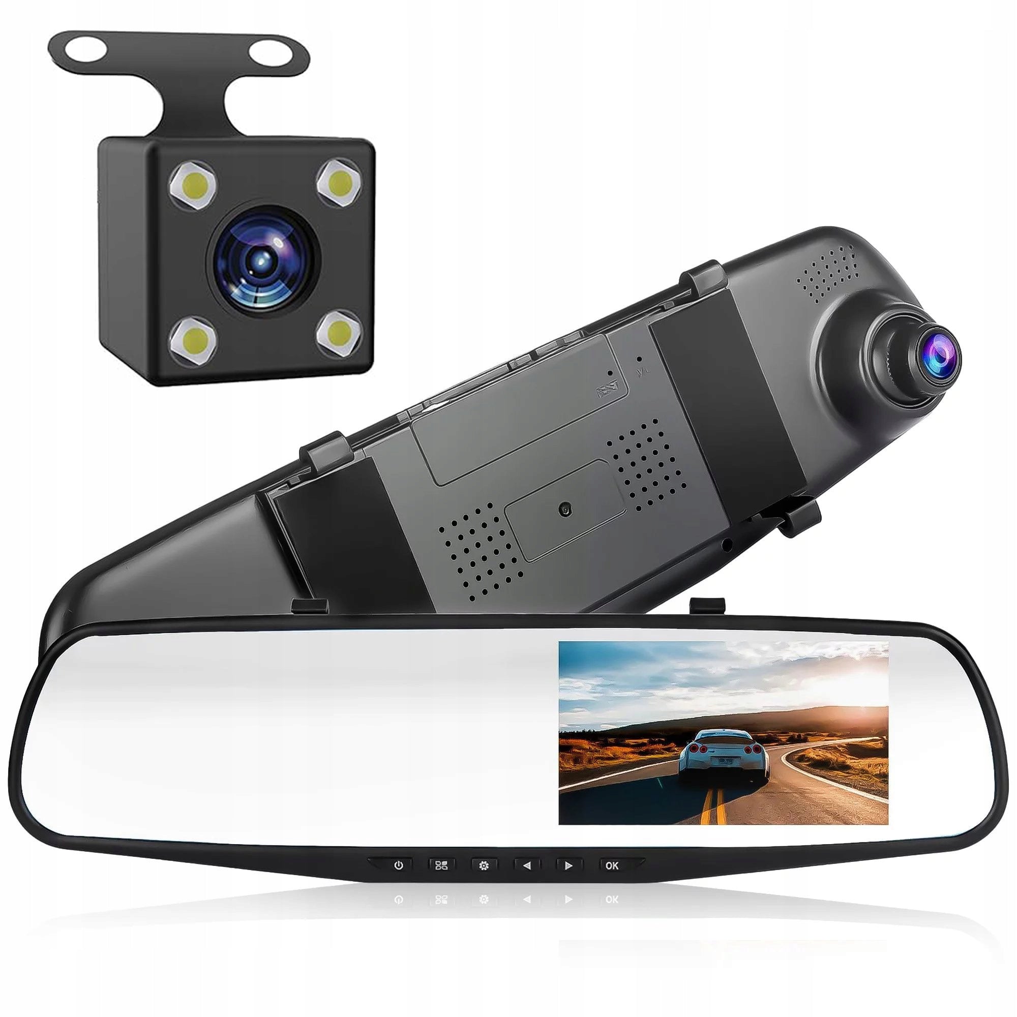 DRIVING RECORDER REAR VIEW CAMERA CAR IN MIRROR VIDEO RECORDER Brand Lamex