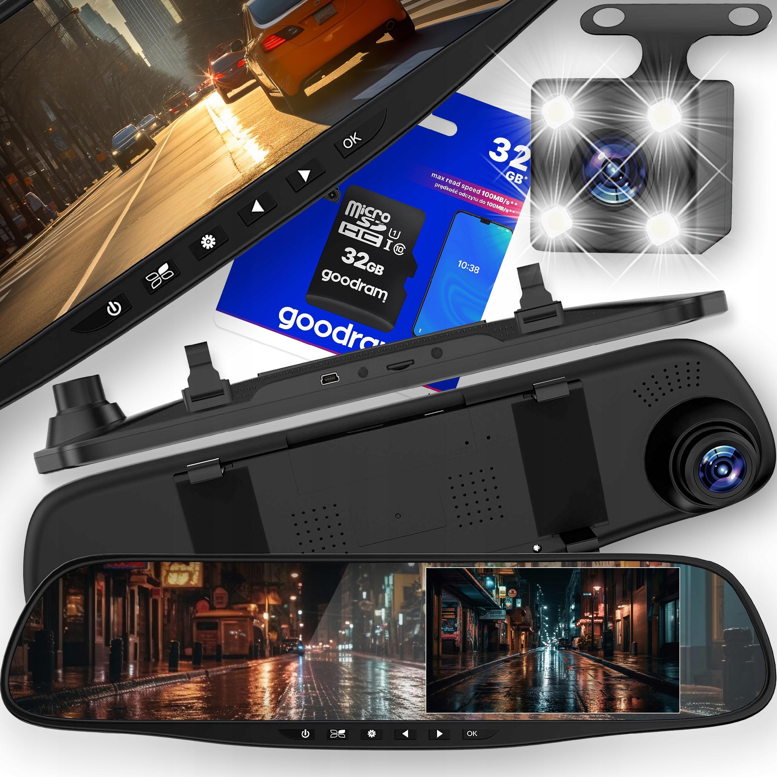 DRIVING RECORDER REAR VIEW CAMERA CAR IN MIRROR VIDEO RECORDER