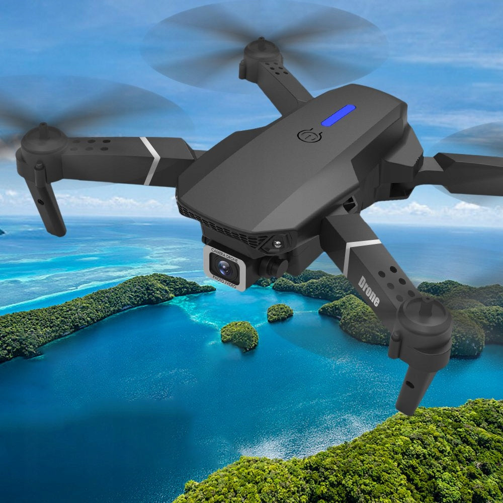 DRONE 2 CAMERAS 4K HD REMOTE CONTROLLED TOY RC WIFI HOVER 100m 3x BATTERIES Packaging status original