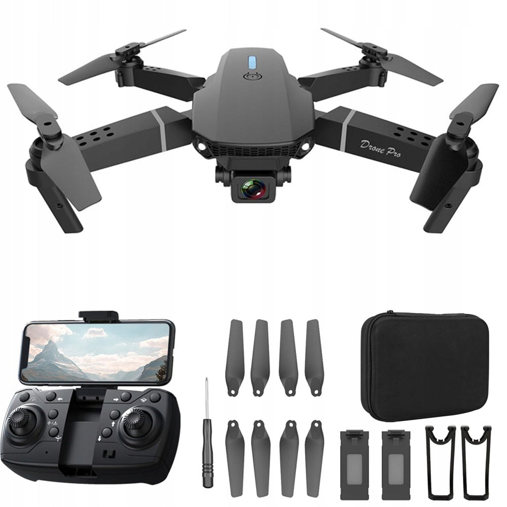 DRONE 4K DUAL CAMERA, 3 BATTERIES 1800MAH - 15MIN FLIGHT, WIFI, TRACKING