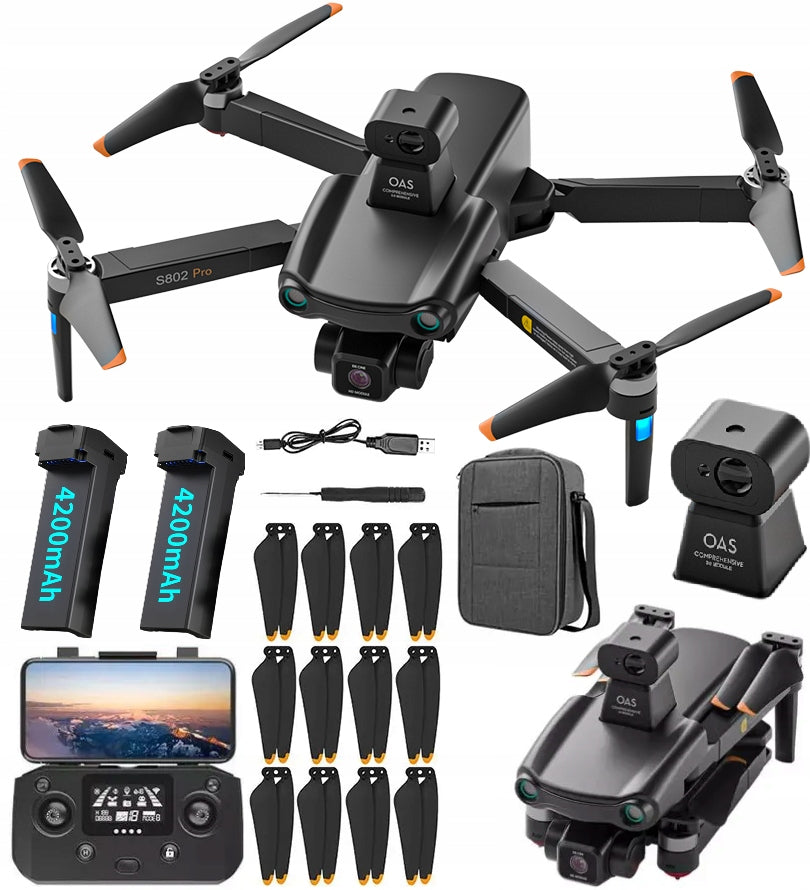 DRONE AVOIDING OBSTACLES 2 WIFI CAMERAS RANGE 6500m
