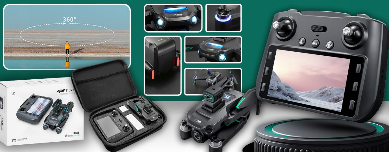 DRONE AVOIDING OBSTACLES CAMERA RANGE 5000m GPS WIFI BRUSHLESS MOTORS Manufacturer code S159