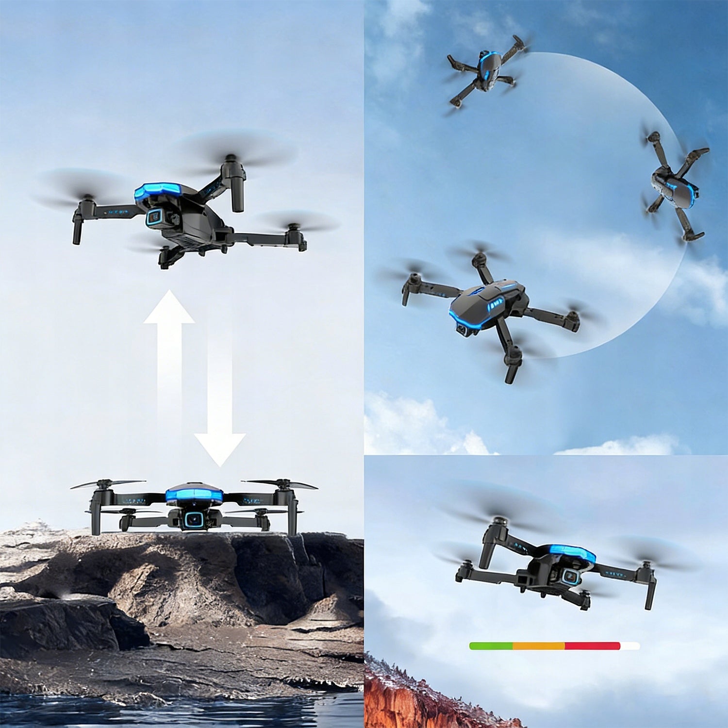 DRONE BRUSHLESS MOTORS 2 CAMERAS WiFi HOVER 2 BATTERIES TOY X6 PRO Manufacturer code cdsvdgbgf