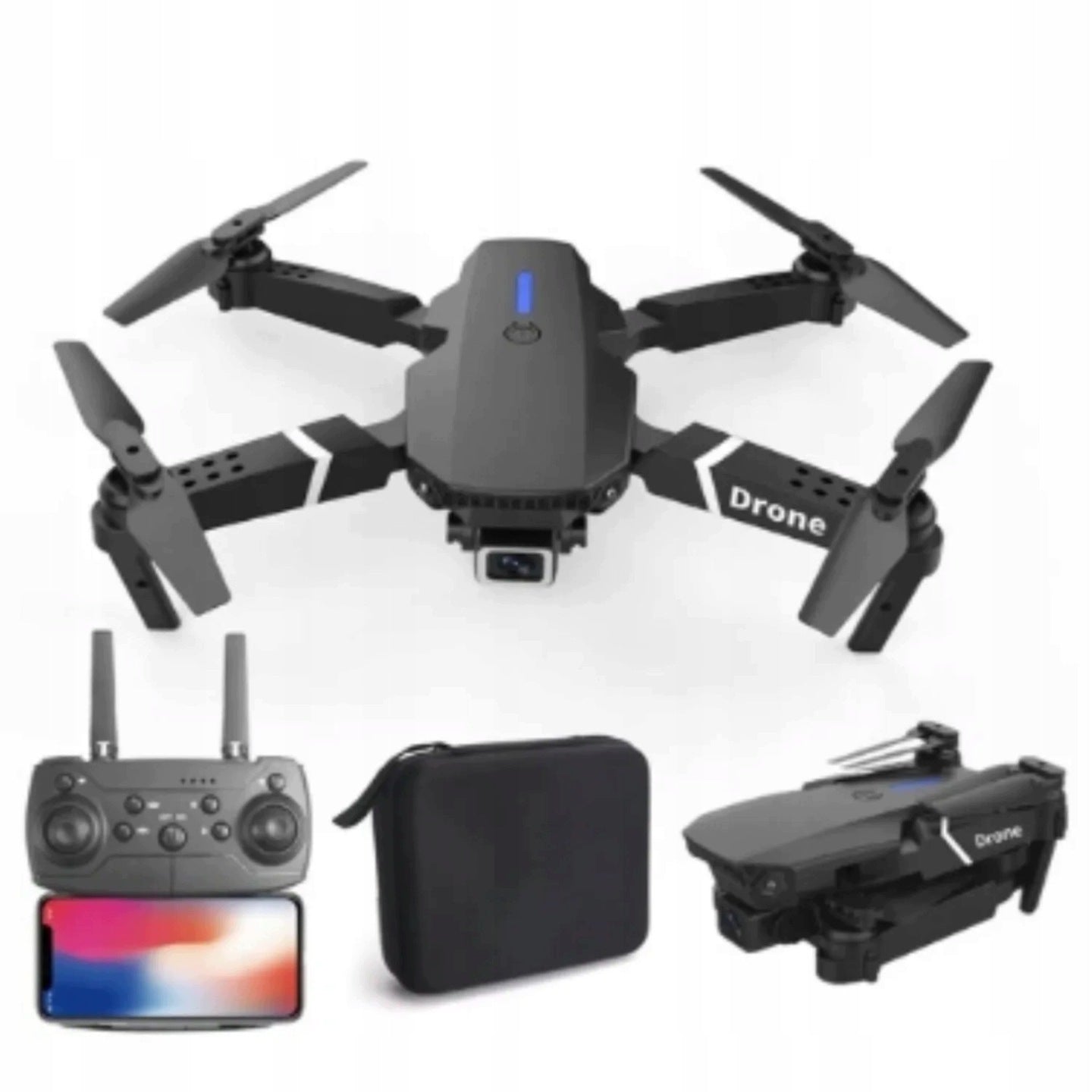 DRONE E88 PRO WIFI CAMERA 4K 350m FPV FOLDING CASE GIFT FOR BABY